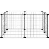  Kavez za kućne ljubimce s 8 panela, crni, 35 x 35 cm, čelik | Eponuda.com