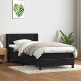 vidaXL Box spring krevet s madracem crni 90x210 cm baršunasti | shoptok.hr