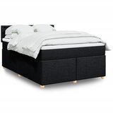  Krevet s oprugama i madracem crni 160x200 cm od tkanine | shoptok.hr