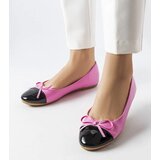 Gemre Pink ballet flats with patent toe Despins Cijene