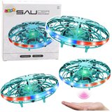 Rc ročno voden dron led luči UFO turkizne barve | Shoptok.si