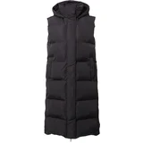 LONGLINE HOODED PUFFER GILET Crna