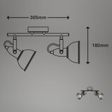 BRILONER 2049-024 - Spot svetlo RETRO 2xE14/40W/230V sivo | Eponuda.com