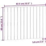  Uzglavlje za krevet Crno 82,5x3x60 cm od masivne borovine | Eponuda.ba