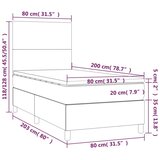 Krevet box spring s madracem LED krem 80x200 cm od umjetne kože - Krema 80 x 200 cm Gladak dizajn | shoptok.hr