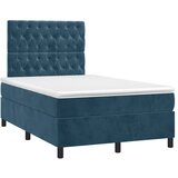  box spring s madracem LED tamnoplavi 120x200 cm baršun | shoptok.hr