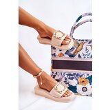 S. BARSKI Women's Fashionable Leather Slippers Beige Adaline | shoptok.hr