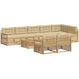  Set vanjskih sofa 9 kom. Bijela i bež Poliester 79 x 79 x 37 cm | Shoptok.si
