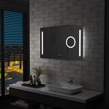 vidaXL Kopalniško LED stensko ogledalo s senzorjem na dotik 100x60 cm, (20743527) | Shoptok.si