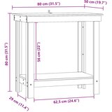  Radni stol Vosak Smeđa 80 x 50 x 80 cm Masivna borovina | shoptok.hr