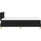 vidaXL Postelja z vzmetnico Črna 120x200 cm Tkanina | Shoptok.si