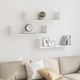 vidaXL Zidne police 3 kom bijele 80x18x18 cm konstruirano drvo Cijene