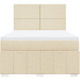  Krevet s oprugama i madracem krem 140 x 190 cm od tkanine | shoptok.hr