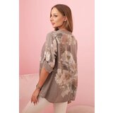 Kesi Włoski Loose-fitting women's cotton shirt with a floral pattern fango | shoptok.hr