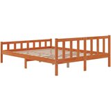 vidaXL Okvir kreveta s uzglavljem voštano smeđi 150x200 cm od borovine | shoptok.hr