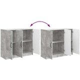  Strani šal Betonsko siva 89 x 34,5 x 77 cm Inženirski les, (5000217644) | Shoptok.si