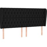  Uzglavlje s ušima crno 183x23x118/128 cm od tkanine | shoptok.hr