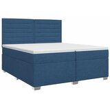  Boxspring krevet s madracem Plava 200 x 200 cm Tkanina - Plava 200 x 200 cm Dizajn linija | shoptok.hr