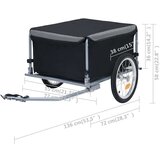 vidaXL prikolica za bicikl crno-siva 65 kg | shoptok.hr