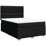  Krevet s oprugama i madracem crni 140 x 190 cm od tkanine | shoptok.hr