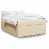 vidaXL Krevet s oprugama i madracem krem 140x200 cm od tkanine | shoptok.hr