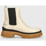 Tommy Hilfiger Usnjeni chelsea Preppy Outdoor Low Boot ženski, bež barva
