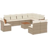  11-dijelni set vrtnih sofa od poliratana s jastucima bež | shoptok.hr