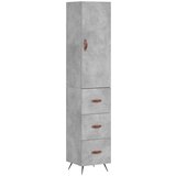 Maison Chic Visoka omara - Komoda - Predalnik betonsko siva 34,5x34x180 cm inženirski les, (21722620) | Shoptok.si