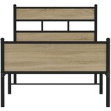 vidaXL Posteljni okvir brez vzmetnice hrast 90x190 cm inženirski les | Shoptok.si