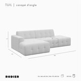 Rodier Svetlo rjava kotna sedežna garnitura (levi kot/z ležalnikom) Tuil – | Shoptok.si