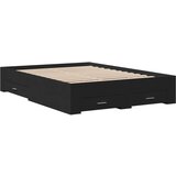  The Living Store Posteljni okvir s predali črn 135x190 cm inženirski les - Posteljni Okvir, (21498263) | Shoptok.si