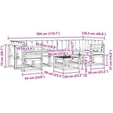  Set vanjskih sofa 8 kom. Bijela i crna | shoptok.hr