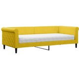  Dnevni krevet s madracem žuti 90 x 200 cm baršunasti | shoptok.hr