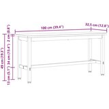  Klupice za blagovanje 2 pcs Prirodna 100 x 32,5 x 49 cm | shoptok.hr