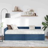  Kotni okvir postelje z matrico Drugo 2 pcs Modra blago, (5000123437) | Shoptok.si