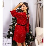 Gemre Red sequin dress with a bow Siella | Shoptok.si