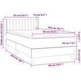  Krevet s oprugama i madracem krem 90 x 200 cm od tkanine | shoptok.hr