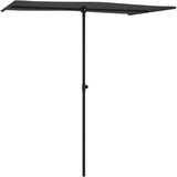  Vrtni suncobran s aluminijskim stupom 180 x 110 cm antracit | shoptok.hr