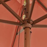  Vrtni suncobran s drvenim stupom terakota 299 x 240 cm | shoptok.hr