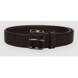 Stretch w/Textured Roller Buckle Leatherr Pas brown