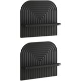  Zidna polica 2 kom. Crna 41 x 13 5 x 37 5 cm Prerađeno drvo - Crna 41 cm Cijene