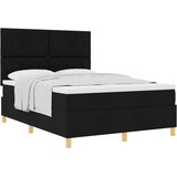  Postelja z vzmetnico z vzmetnico Črna 140 x 200 cm blago, (5000125990) | Shoptok.si