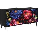 vidaXL TV ormar KIEL 102 x 33 x 51 cm Crni hrast Konstruirano drvo - Tamni cvjetni uzorak | shoptok.hr