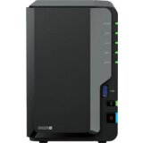 Synology DS225+, Tower, 2-bays 3.5'' SATA HDD/SSD, CPU Inte Celeron J4125 4-core (4-thread) 2.0 GHz, burst up to 2.7 GHz, 2 GB DDR4 non-ECC (expandable up to 6 GB), 1xRJ-45 1GbE LAN, 1xRJ-45 2.5 GbE LAN, 2xUSB 3.2 Gen 1, 1.3 kg, 3yr warranty u