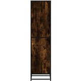 vidaXL Visoka ploča dimljeni hrast 35,5x35x139cm izrađeno drvo i metal | shoptok.hr