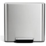 simplehuman Kanta za smeće od nehrđajućeg čelika za odvojeni otpad/s pedalom u mat srebrnoj boji 15 l Dual Mini – | shoptok.hr
