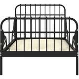  Produživi okvir za krevet crni metalni 80 x 130/200 cm | shoptok.hr