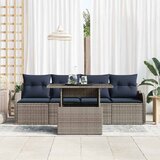  Sjedeća garnitura za vrt 5 kom. Siva poliratan 100 x 55 x 73 cm | Shoptok.si