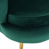 Kondela Art-deco dvosed, smaragdna žametna tkanina/zlat krom-zlato, NOBLIN | Shoptok.si