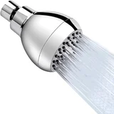 High-Pressure Shower Head 3-Inch Anti-Clog and Leak-proof Fixed Shower Head Chrome Plated with Adjustable Swivel Brass Ball Joint for an effortless an, (21062436)